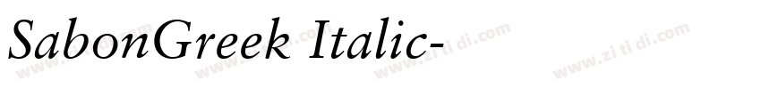 SabonGreek Italic字体转换